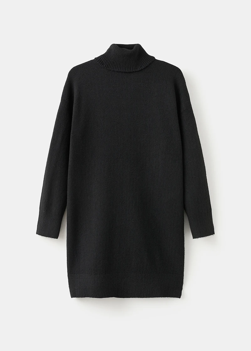 Knitted turtleneck dress