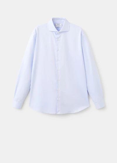 Slim fit twill fabric dress shirt
