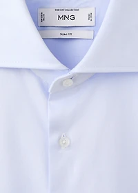 Slim fit twill fabric dress shirt