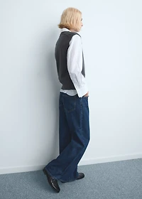 Low-rise wide-leg jeans