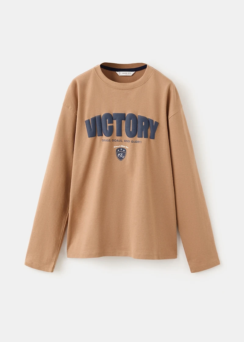 Printed cotton-blend T-shirt