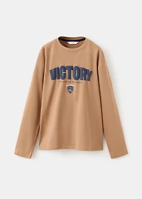 Printed cotton-blend T-shirt