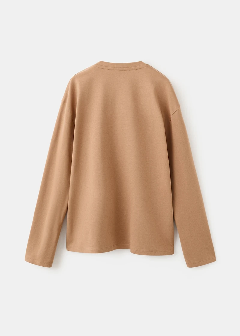 Printed cotton-blend T-shirt