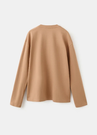 Printed cotton-blend T-shirt