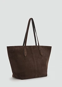 Suede shopper bag