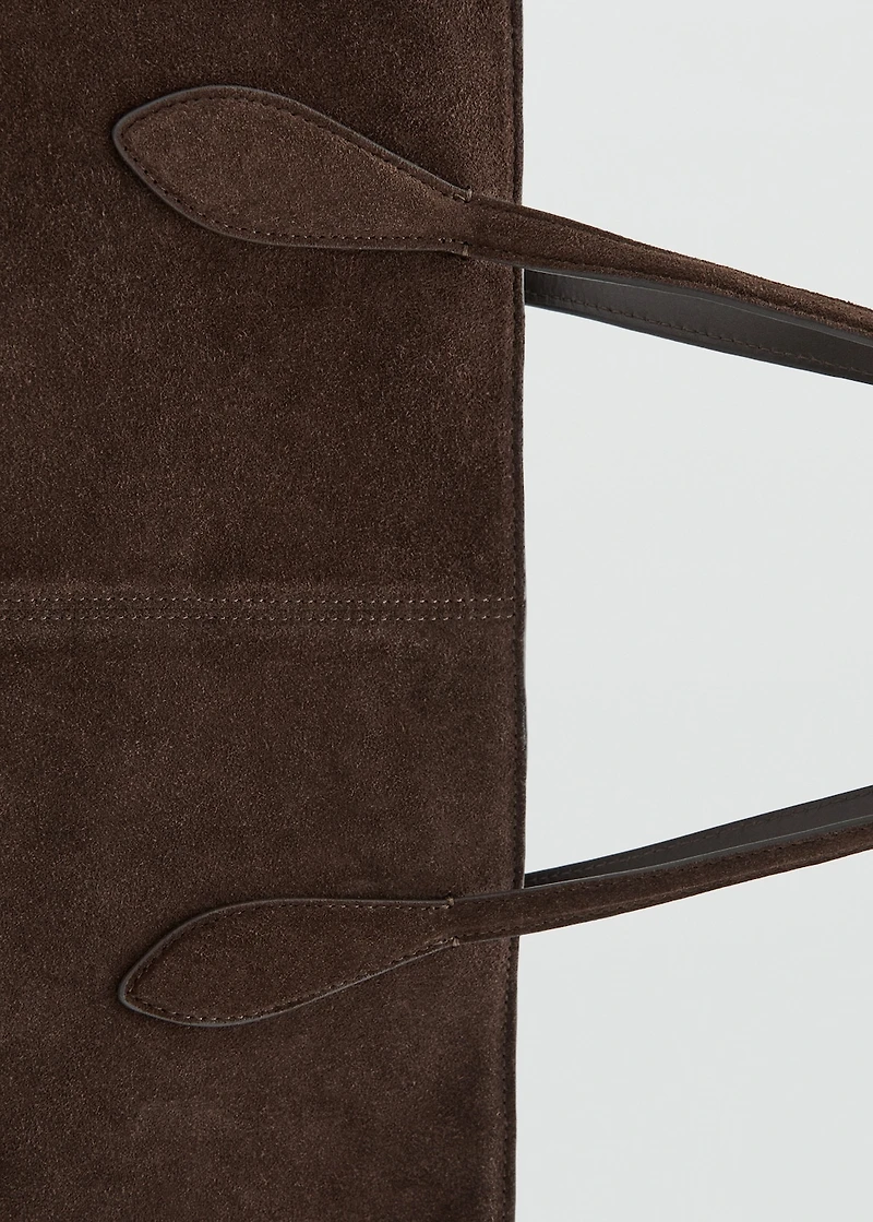 Suede shopper bag