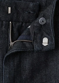 Wide-leg denim trousers