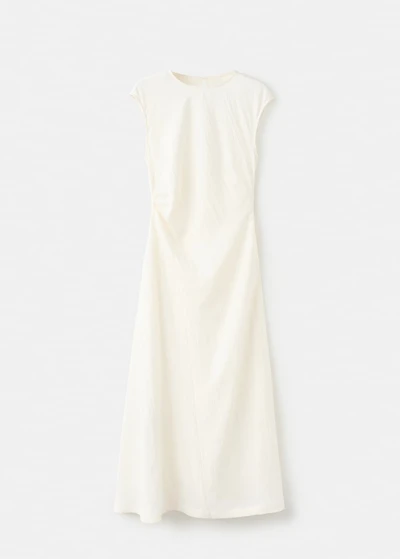 Lyocell dress with pleated waist