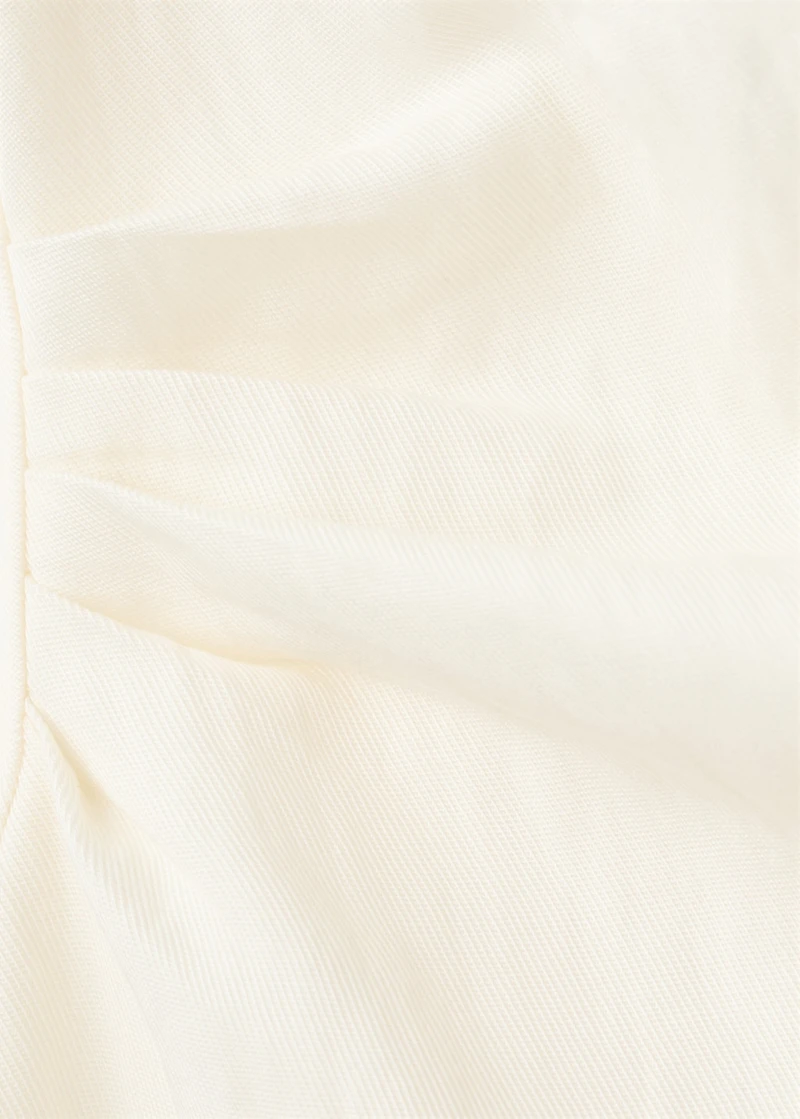 Lyocell dress with pleated waist