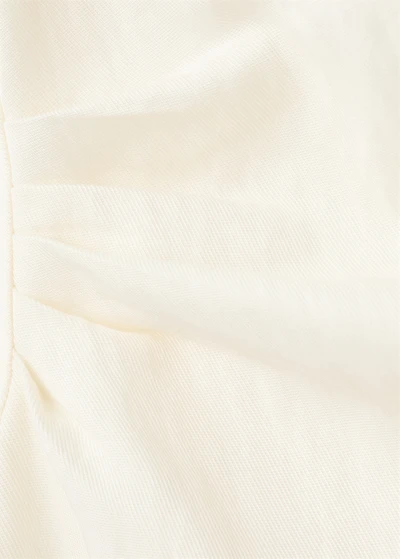 Lyocell dress with pleated waist