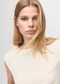 Lyocell dress with pleated waist