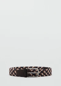 Braided elastic coloured belt