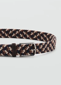 Braided elastic coloured belt