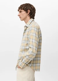 Check flannel cotton shirt