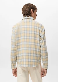 Check flannel cotton shirt