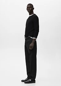 Slim fit cotton pants