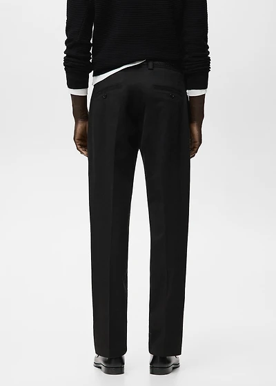 Regular-fit cotton pants