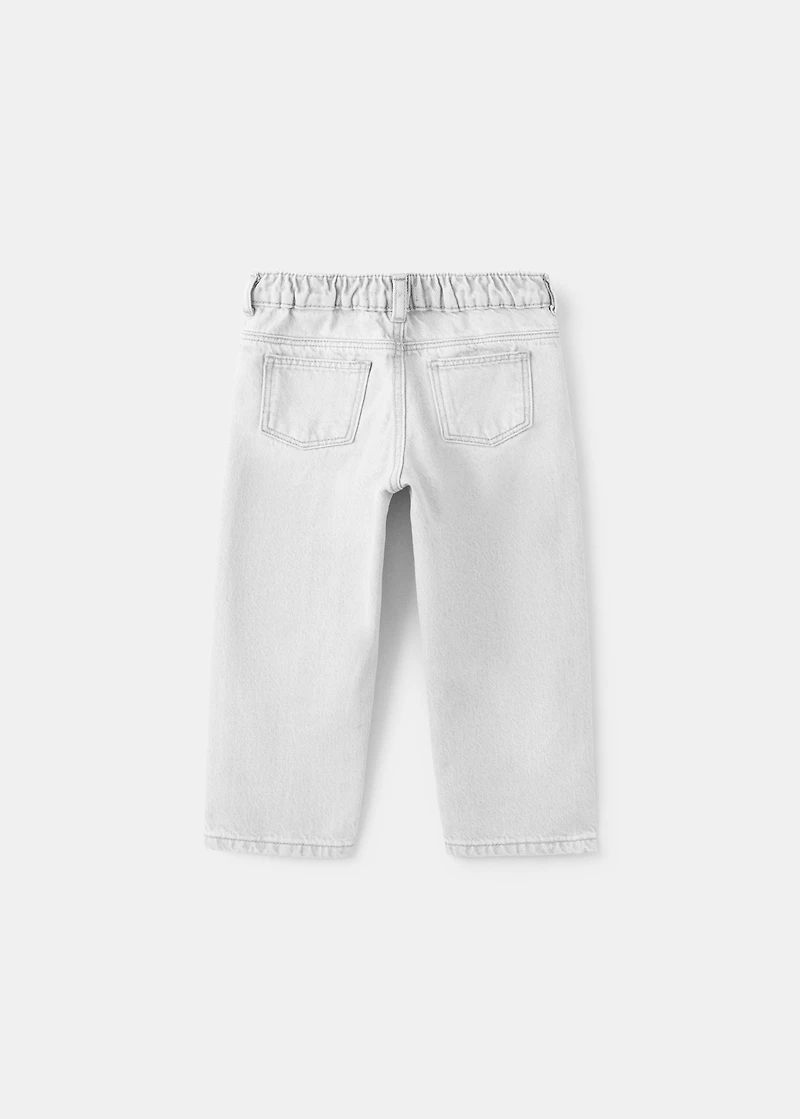 Straight-fit jeans with elastic waist