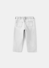 Straight-fit jeans with elastic waist