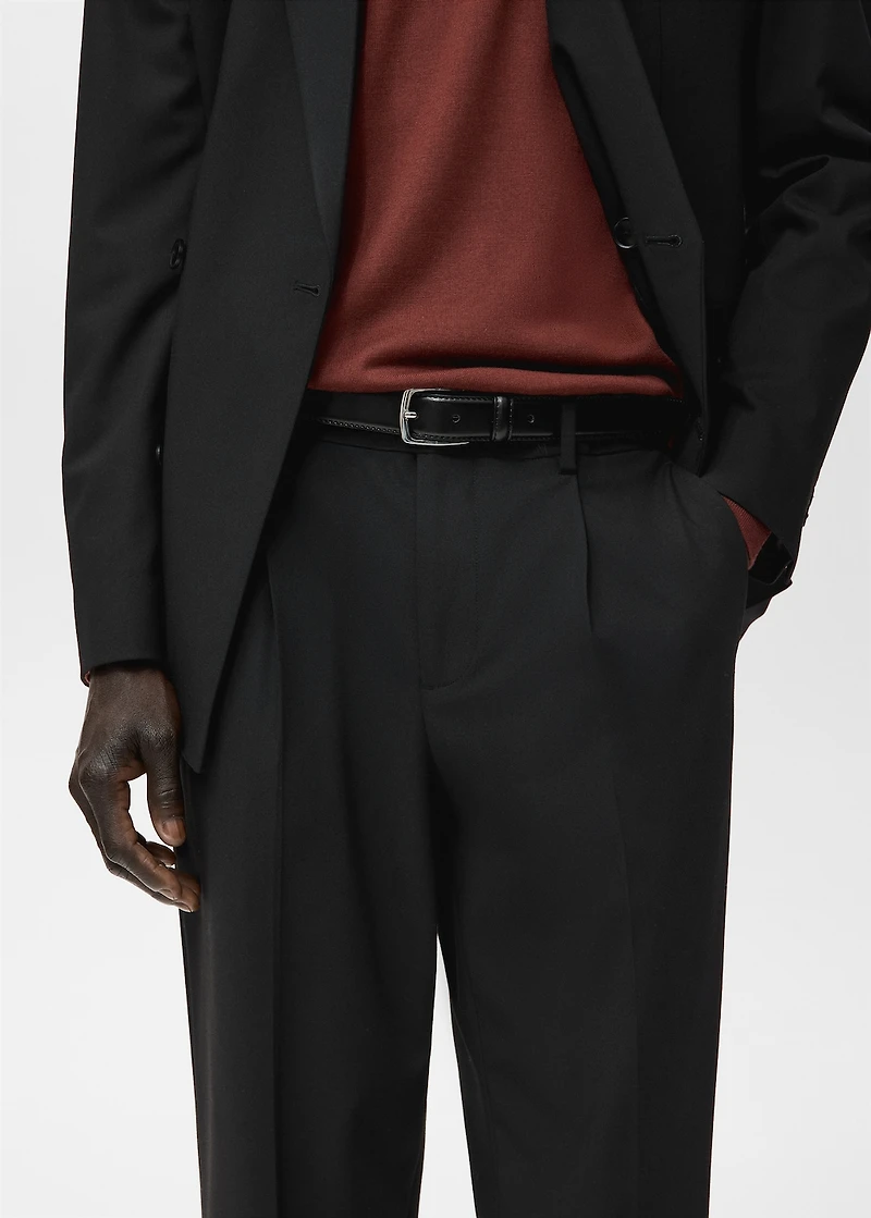 Boston regular-fit suit pants