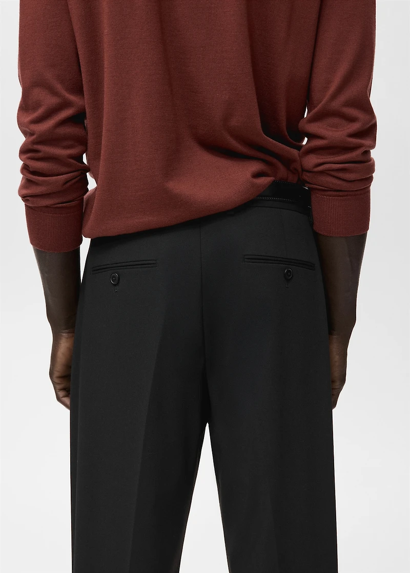 Boston regular-fit suit pants