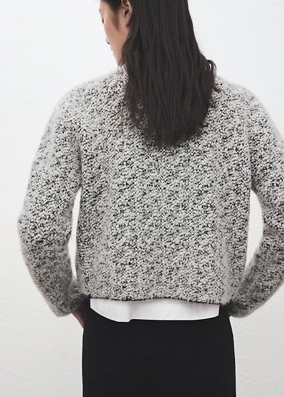 Flecked cotton-blend jacket