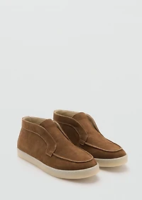 Suede leather ankle boots