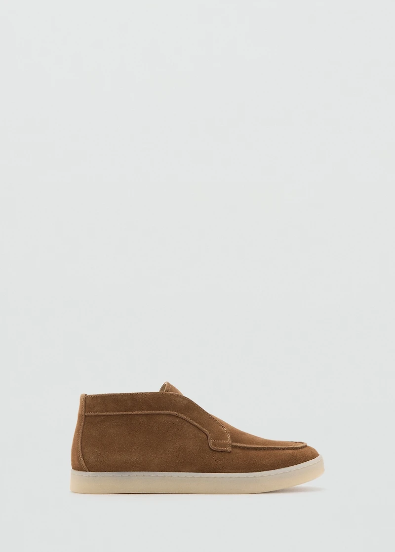 Suede leather ankle boots