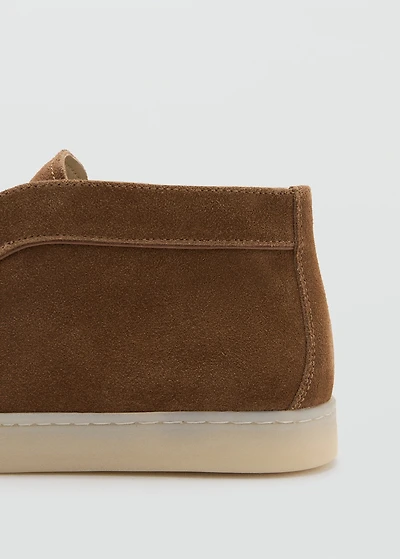 Suede leather ankle boots