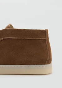 Suede leather ankle boots