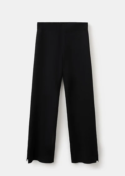 Side slit knit pants