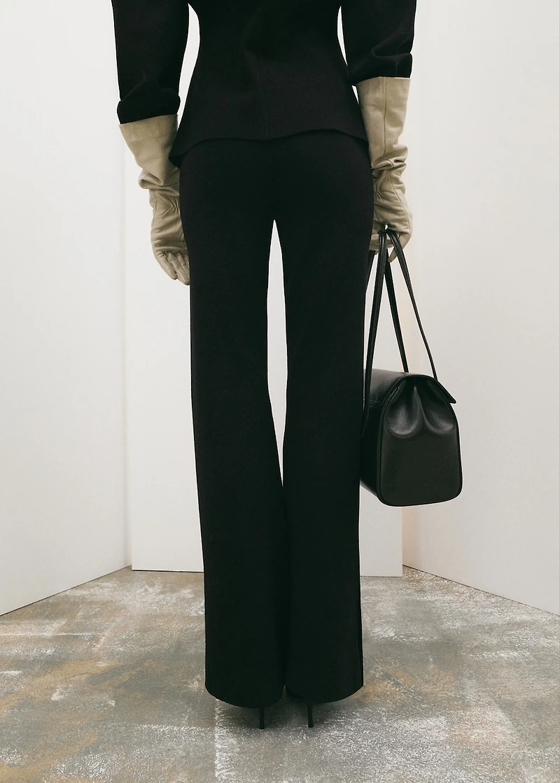 Side slit knit pants