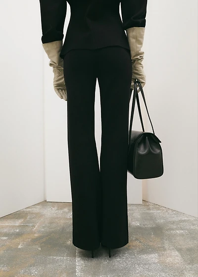Side slit knit pants