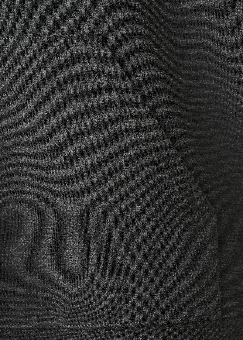 Speckled knitted sweatshirt with hood