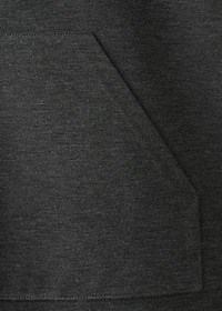 Speckled knitted sweatshirt with hood