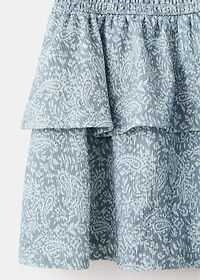 Printed ruffle skirt
