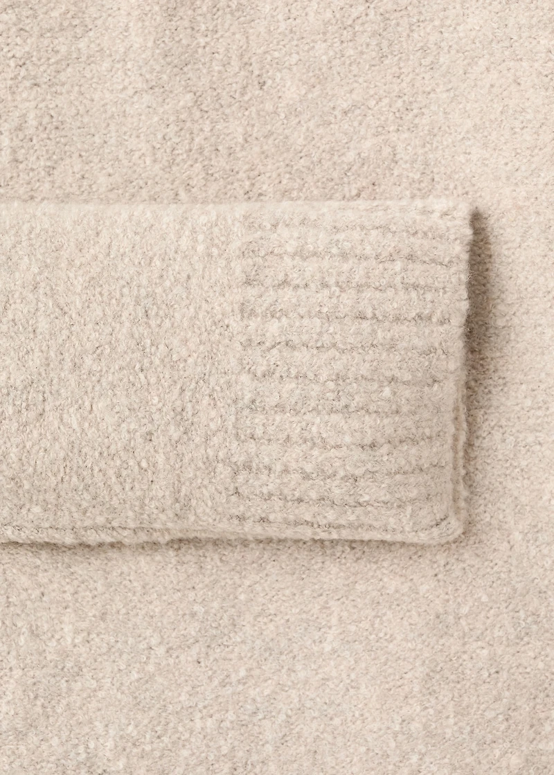 Mini boucle knit polo shirt