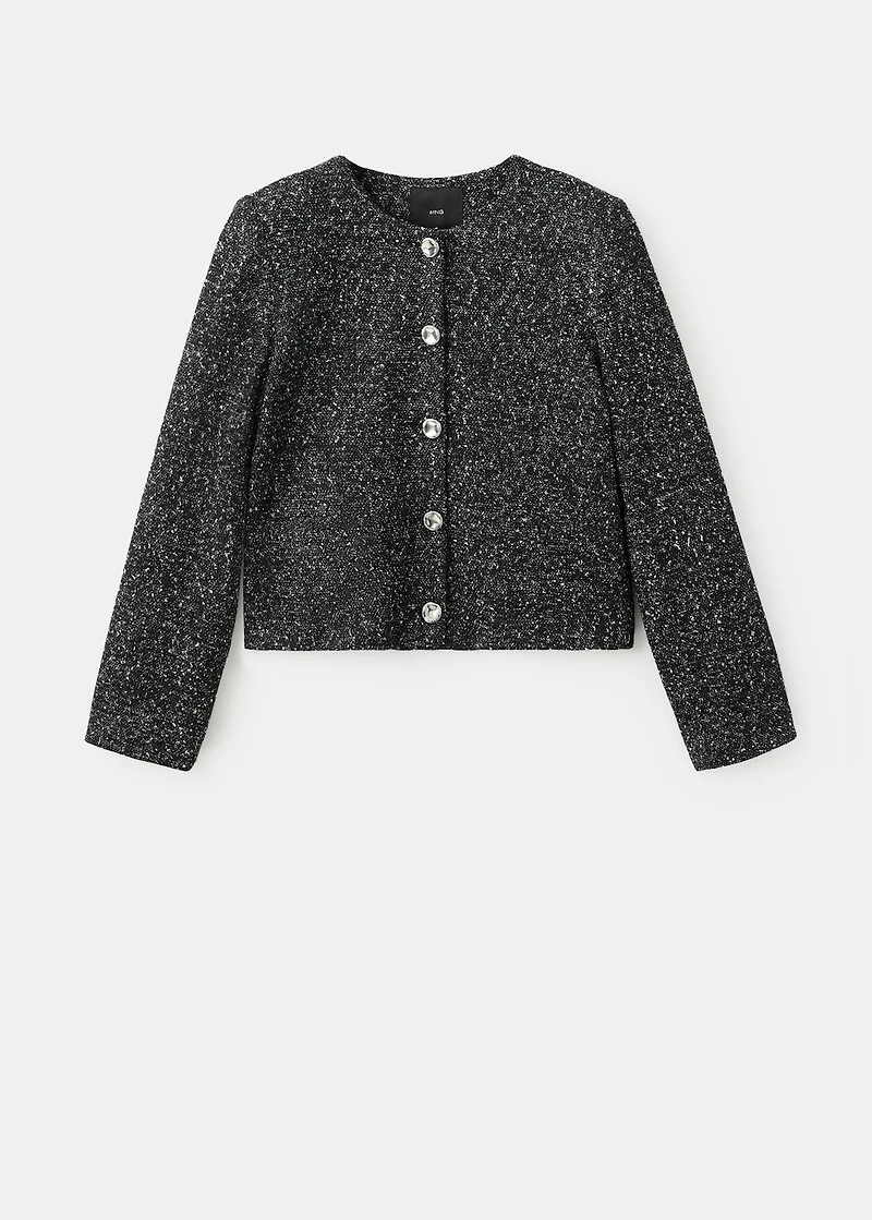 Flecked cotton-blend jacket