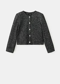 Flecked cotton-blend jacket