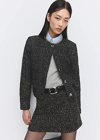 Flecked cotton-blend jacket