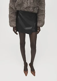 Faux-leather culottes