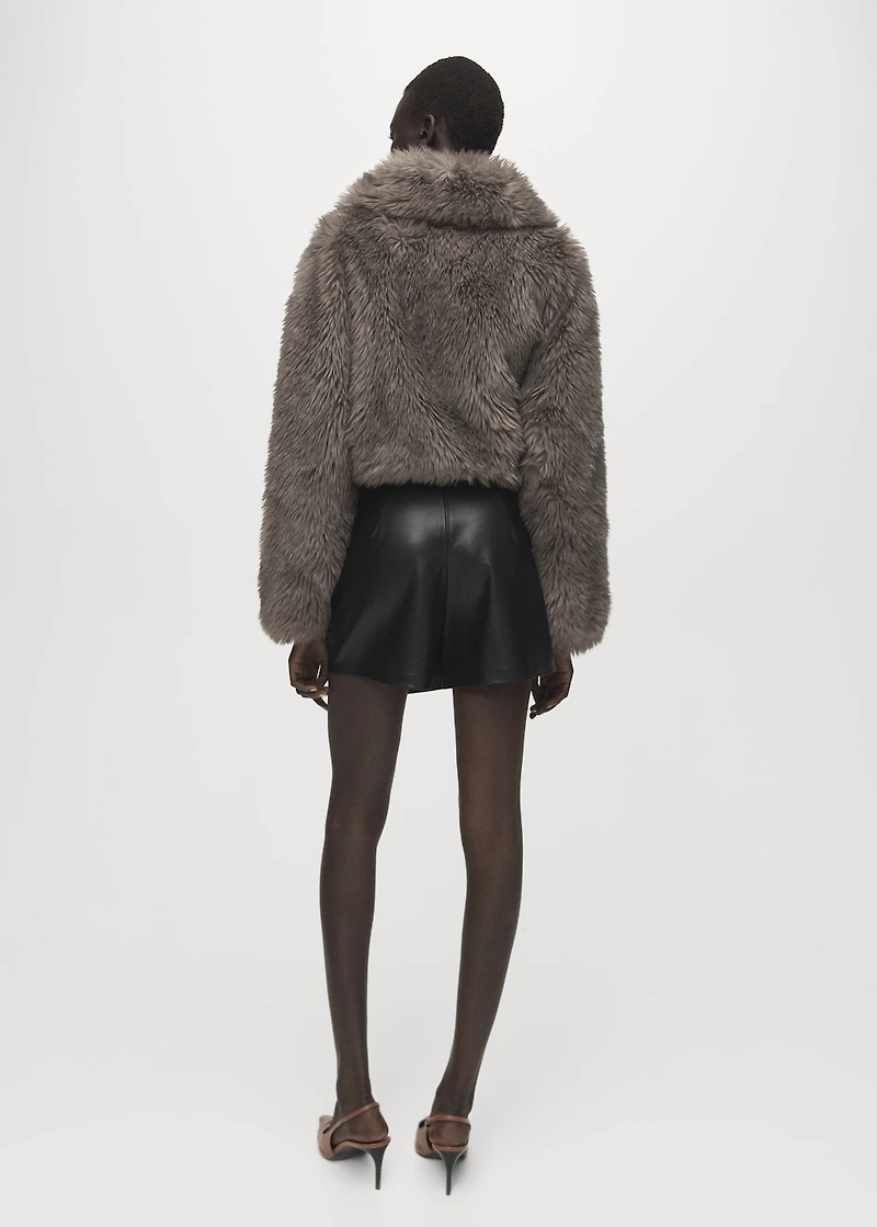 Faux-leather culottes