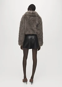 Faux-leather culottes