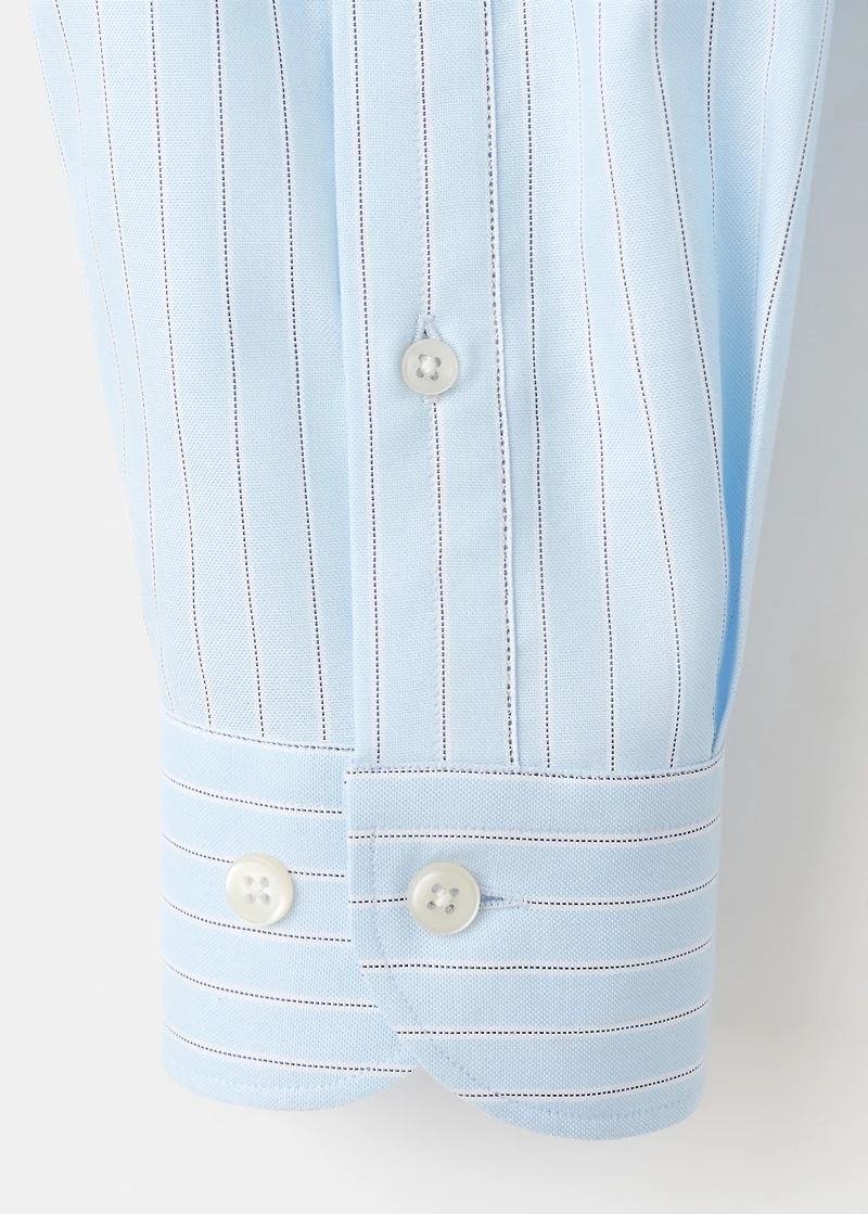 100% cotton slim-fit striped shirt