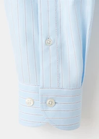 100% cotton slim-fit striped shirt