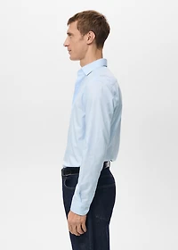 100% cotton slim-fit striped shirt