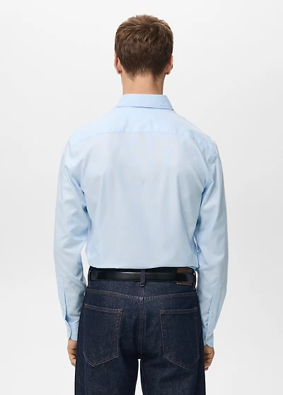 100% cotton slim-fit striped shirt