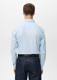 100% cotton slim-fit striped shirt