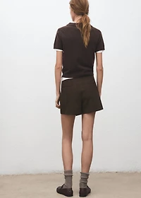 Checked asymmetric skirt