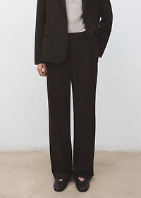 Straight-fit suit pants